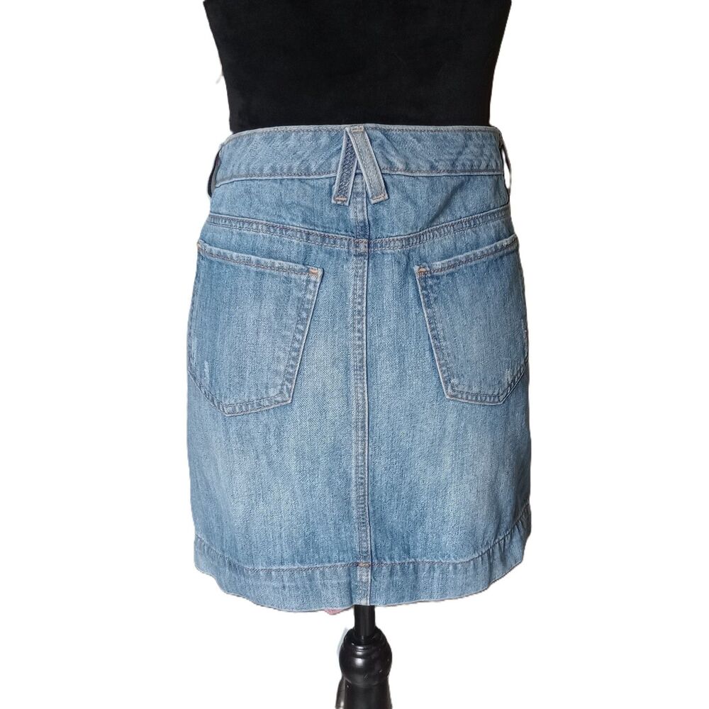 Tommy Hilfiger Women's 4 100% Cotton Blue Jean Mini Skirt - Picture 2 of 8